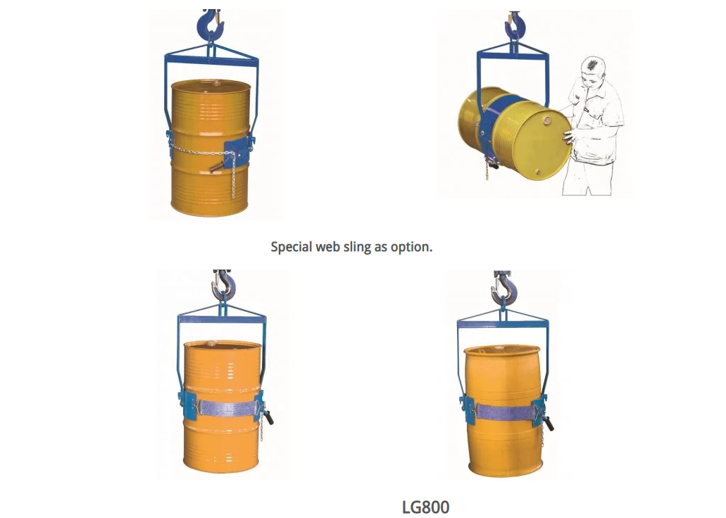 LM800N / LG800 Sollevatori verticali per fusti